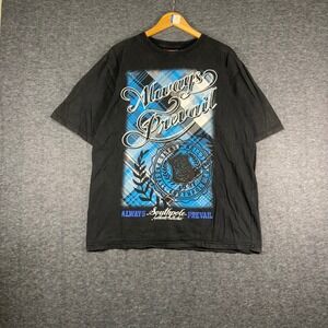 Southpole T-Shirt Mens XL Black Always Prevail Graphic Streetwear Y2K Tee